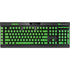 Green Carbon Fiber Specialty Material K95 RGB PLATINUM Mechanical Gaming Keyboard Skin