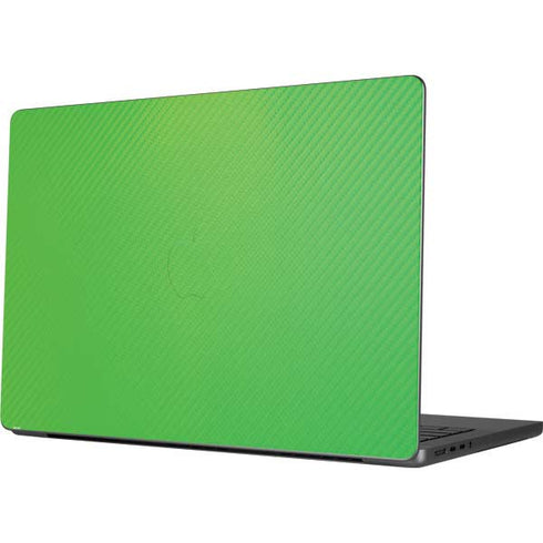 Green Carbon Fiber Specialty Texture Material MacBook Pro 14in (2021-24) Skin