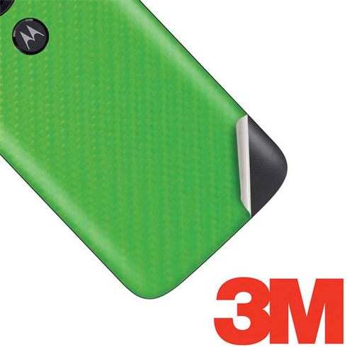 Green Carbon Fiber Specialty Material Moto E5 Play Skin