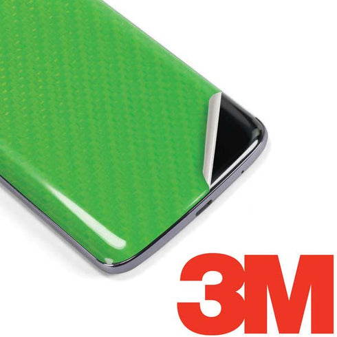 Green Carbon Fiber Specialty Material Moto E5 Plus Skin