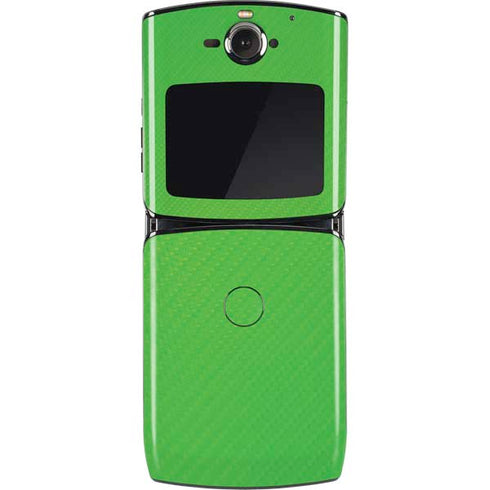 Green Carbon Fiber Specialty Material Motorola RAZR Skin