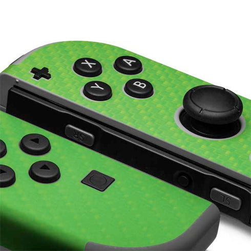 Green Carbon Fiber Specialty Texture Material Nintendo Joy-Con (L/R) Controller Skin