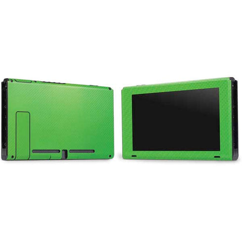 Green Carbon Fiber Specialty Material Nintendo Switch Bundle Skin