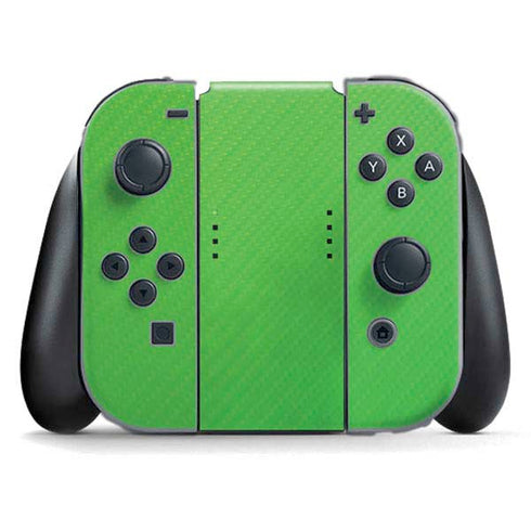 Green Carbon Fiber Specialty Texture Material Nintendo Switch (2017-2021) Joy-Con Controller Skin