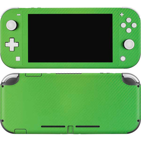 Green Carbon Fiber Specialty Material Nintendo Switch Lite Skin