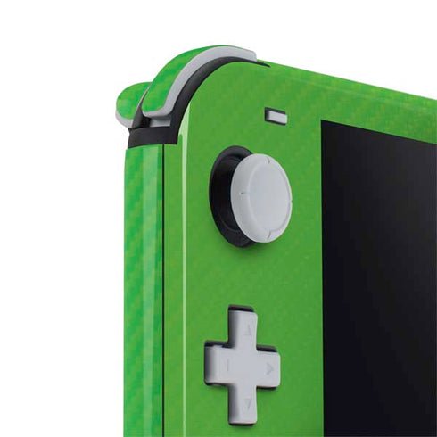 Green Carbon Fiber Specialty Material Nintendo Switch Lite Skin