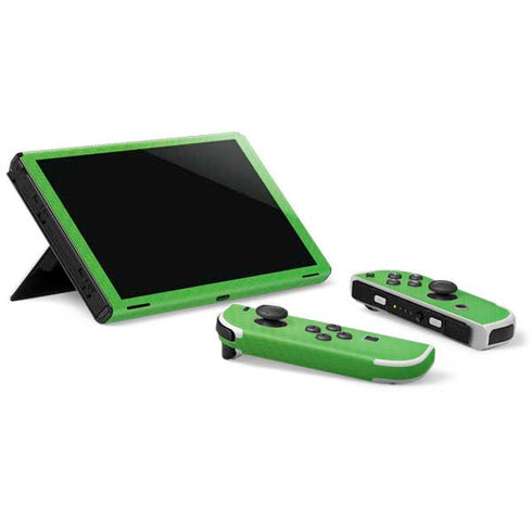 Green Carbon Fiber Specialty Material Nintendo Switch OLED (2021) Skin