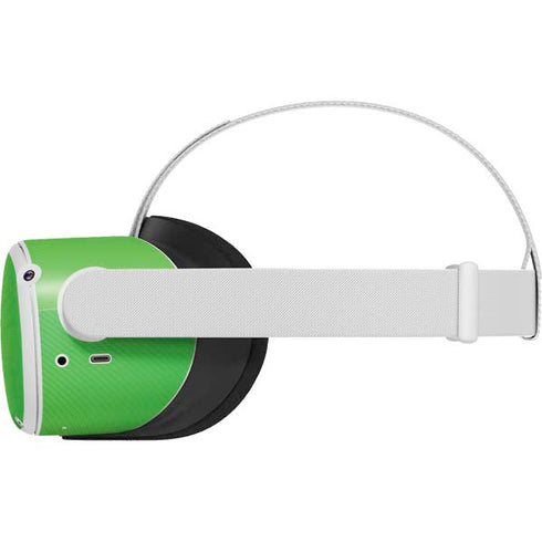 Green Carbon Fiber Specialty Material Oculus Quest 2 Skin