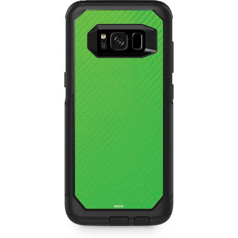 Green Carbon Fiber Specialty Texture Material Otterbox Commuter Galaxy Skin