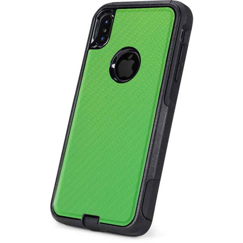 Green Carbon Fiber Specialty Texture Material Otterbox Commuter iPhone Skin