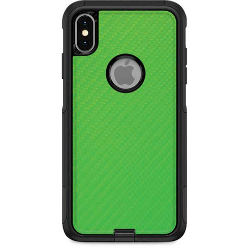 Green Carbon Fiber Specialty Texture Material Otterbox Commuter iPhone Skin
