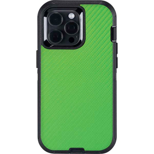 Green Carbon Fiber Specialty Texture Material Otterbox Defender iPhone Skin