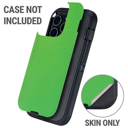 Green Carbon Fiber Specialty Texture Material Otterbox Defender iPhone Skin