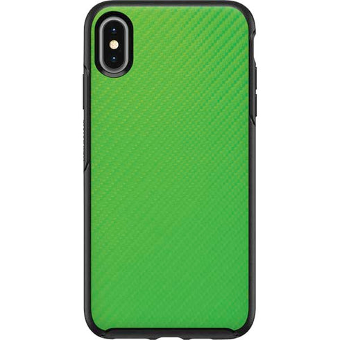 Green Carbon Fiber Specialty Texture Material Otterbox Symmetry iPhone Skin