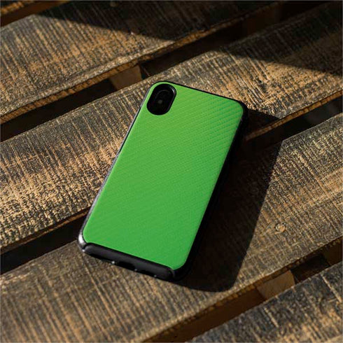 Green Carbon Fiber Specialty Texture Material Otterbox Symmetry iPhone Skin