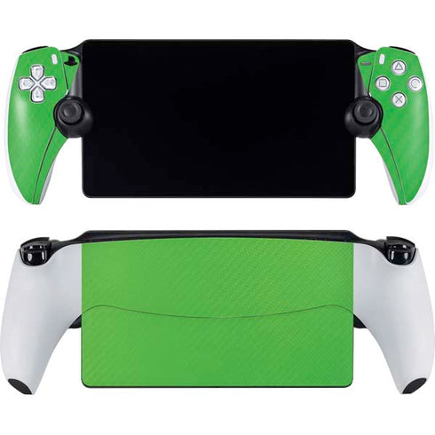 Green Carbon Fiber Specialty Texture Material PlayStation Portal Remote Player Skin