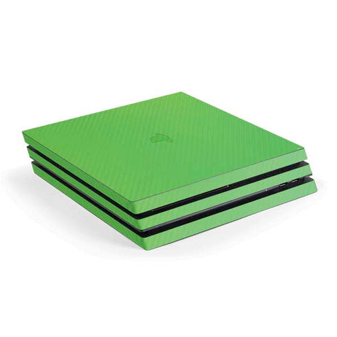 Green Carbon Fiber Specialty Material PS4 Pro Console Skin