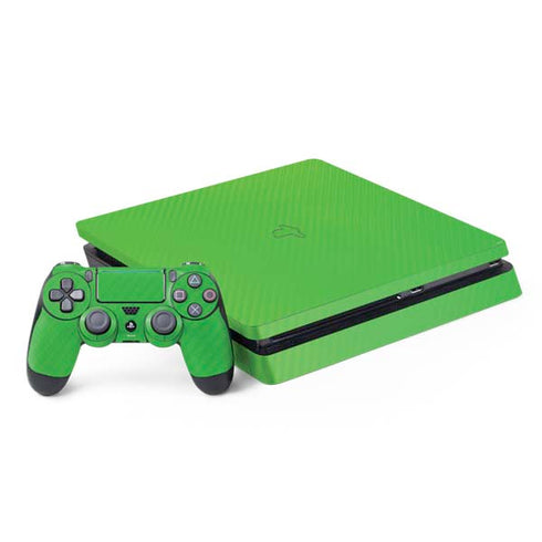 Green Carbon Fiber Specialty Material PS4 Slim Bundle Skin