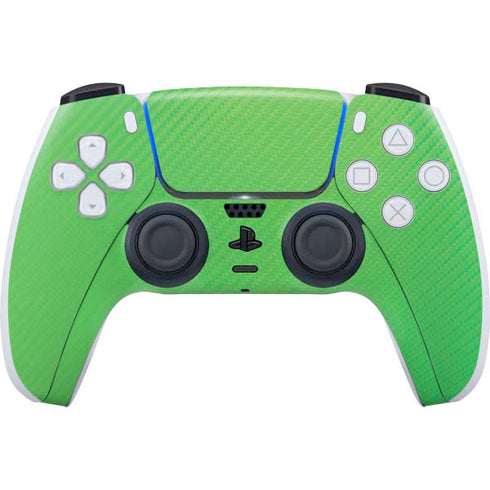 Green Carbon Fiber Specialty Material PS5 Controller Skin
