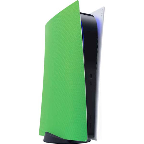 Green Carbon Fiber Specialty Material PS5 Digital Edition Console Skin