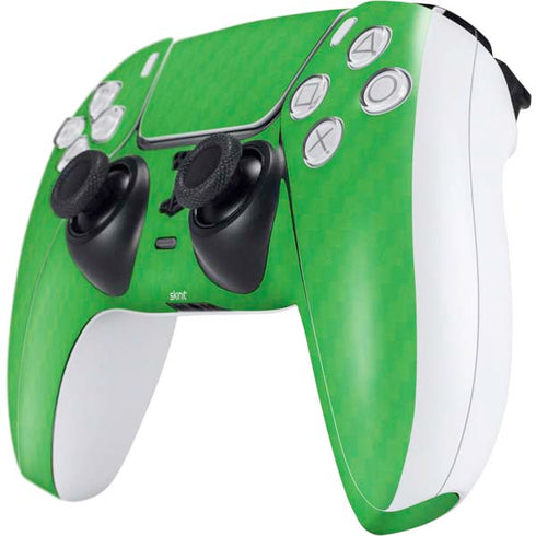 Green Carbon Fiber Specialty Material PS5 Controller Skin