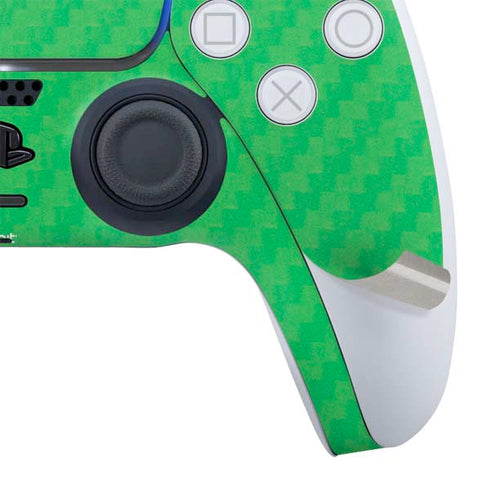 Green Carbon Fiber Specialty Material PS5 Controller Skin