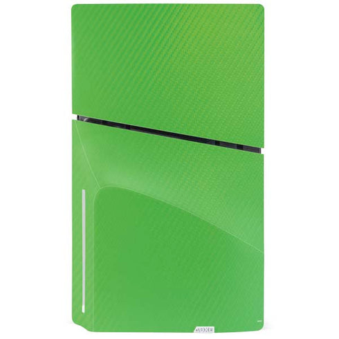 Green Carbon Fiber Specialty Texture Material PS5 Slim Disk Bundle Skin