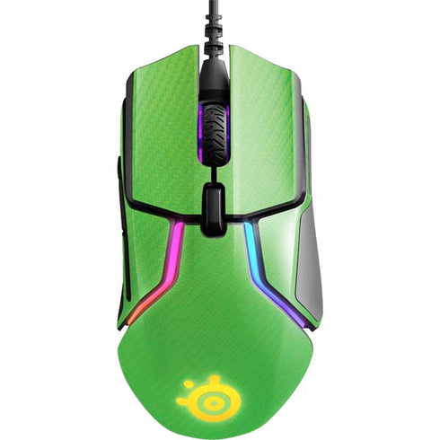 Green Carbon Fiber Specialty Material SteelSeries Rival 600 Gaming Mouse Skin