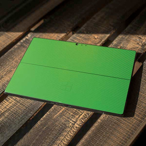 Green Carbon Fiber Specialty Material Surface Pro 6 Skin