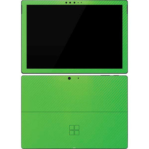 Green Carbon Fiber Specialty Material Surface Pro 7 Skin