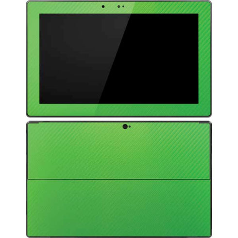 Green Carbon Fiber Specialty Material Surface Pro Tablet Skin