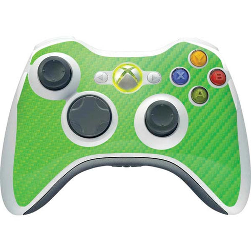 Green Carbon Fiber Specialty Material Xbox 360 Wireless Controller Skin