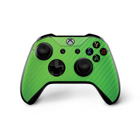Green Carbon Fiber Specialty Material Xbox One X Controller Skin