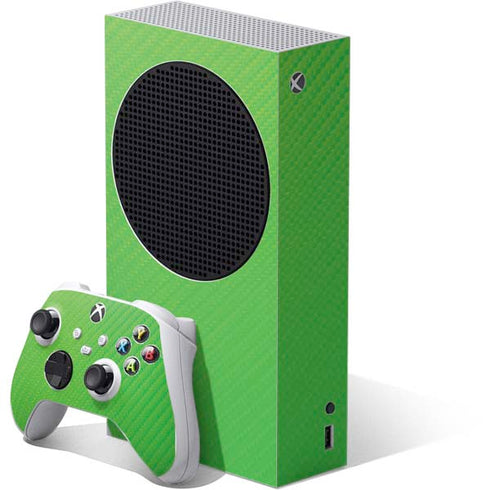 Green Carbon Fiber Specialty Material Xbox Series S Bundle Skin