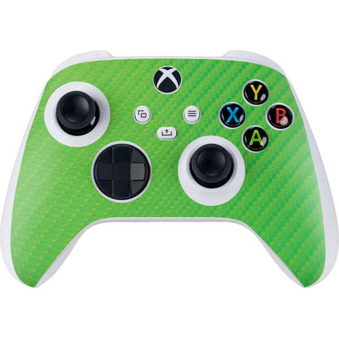 Green Carbon Fiber Specialty Material Xbox Series S Controller Skin