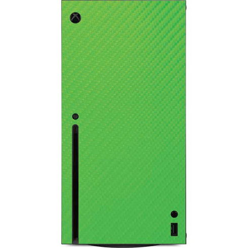 Green Carbon Fiber Specialty Material Xbox Series X Console Skin