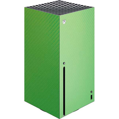 Green Carbon Fiber Specialty Material Xbox Series X Console Skin