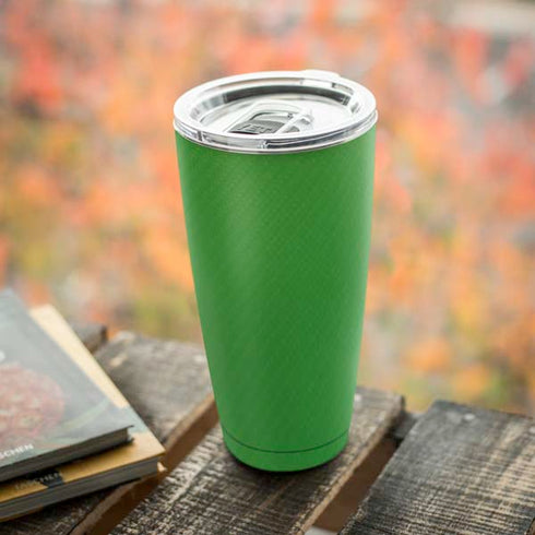 Green Carbon Fiber Specialty Texture Material Yeti 20oz Tumbler Skin