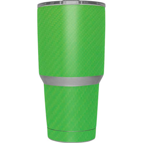 Green Carbon Fiber Specialty Texture Material Yeti 30oz Rambler Tumbler Skin