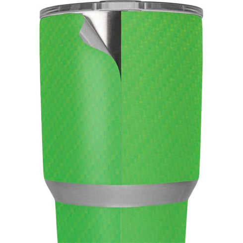 Green Carbon Fiber Specialty Texture Material Yeti 30oz Rambler Tumbler Skin