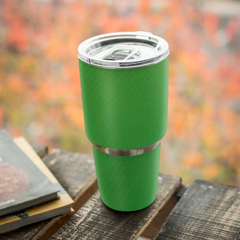 Green Carbon Fiber Specialty Texture Material Yeti 30oz Rambler Tumbler Skin