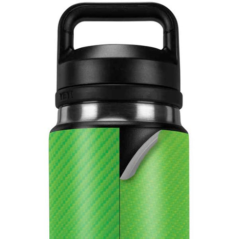 Green Carbon Fiber Specialty Texture Material YETI Rambler 26oz Bottle Skin