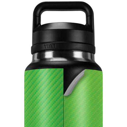 Green Carbon Fiber Specialty Texture Material YETI Rambler 36oz Bottle Skin