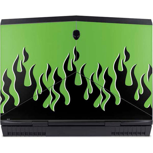 Green Flames Dell Alienware Skin