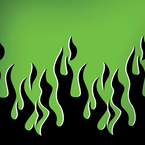 Green Flames Dell Alienware Skin
