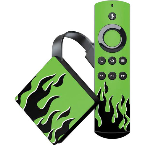 Green Flames Amazon Fire TV Skin