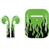 Green Flames Apple AirPods 2 Skin