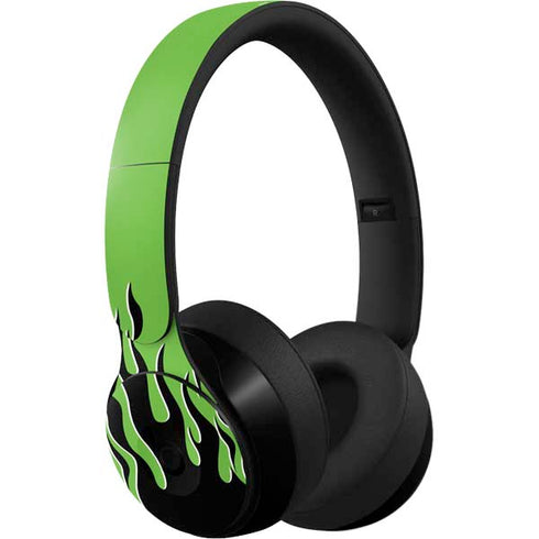 Green Flames Beats Solo Pro Skin