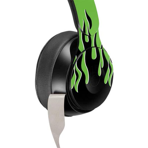 Green Flames Beats Solo Pro Skin