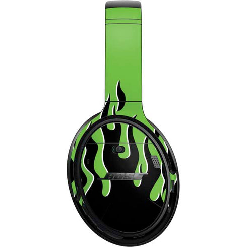 Green Flames Bose QuietComfort 35 Headphones Skin